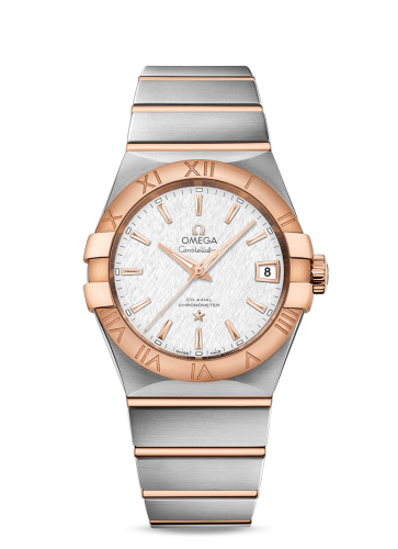 Omega Constellation Co-Axial 38 Stainless Steel / Red Gold / Silver Silk